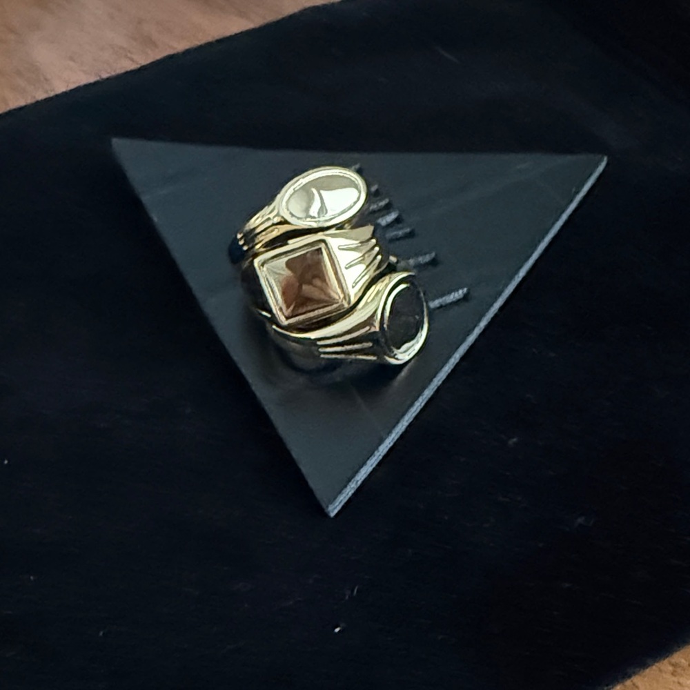 NWT Luv AJ - The Signet Ring Stacker Set Gold (SOLD OUT)